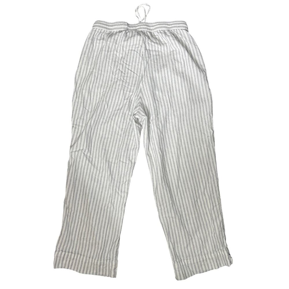 Banana Republic Linen Blend Straight Ankle Pants neutral casual comfy coastal - Picture 4 of 6